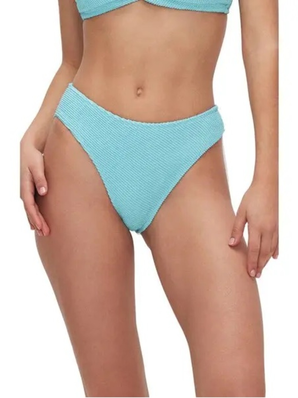 NWT Good American Always Fits Good Waist Cheeky Bikini Bottom Pool Blue Size S/M